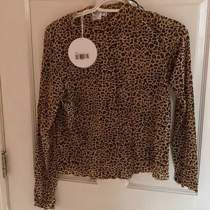 Sheer mesh cheetah princess Polly nwt shirt